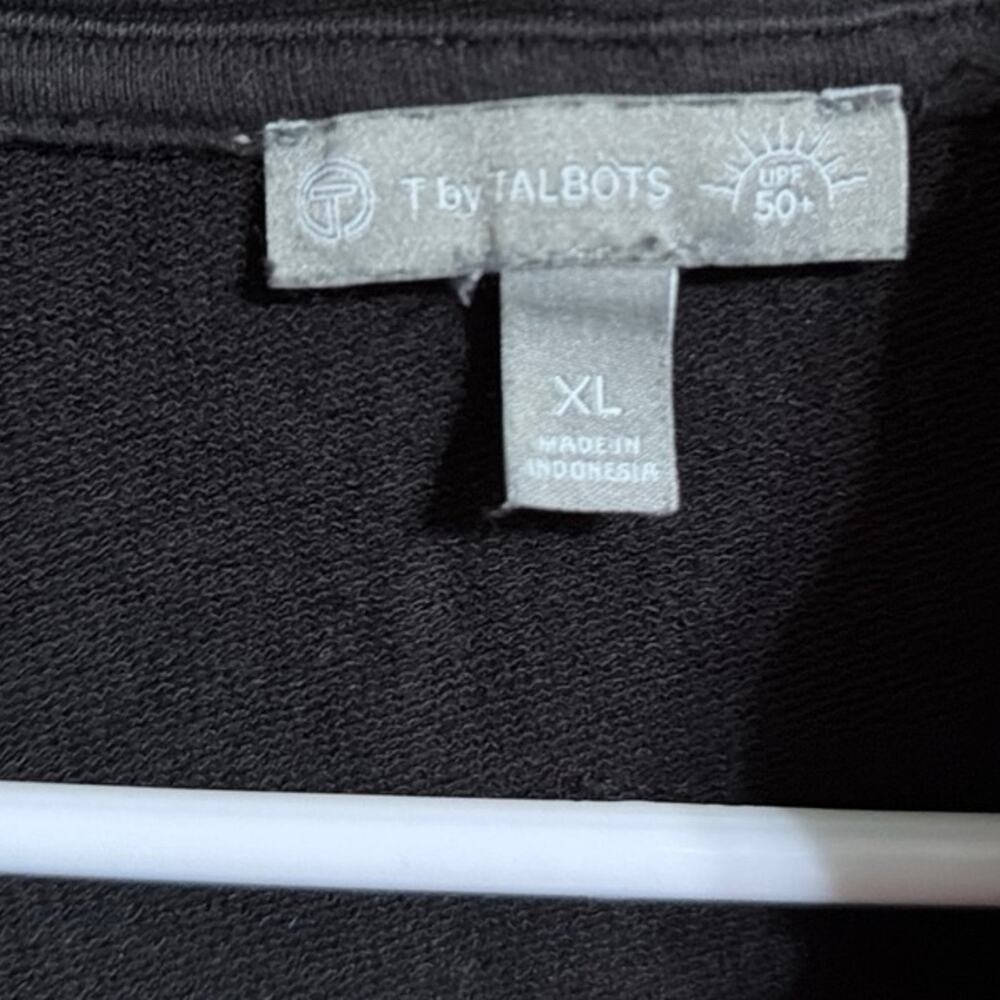 T by Talbots black basic cardigan zip up size XL - Picture 2 of 3